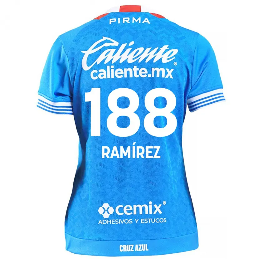 Danxen Femme Maillot Diego Ramírez #188 Bleu Ciel Tenues Domicile 2024/25 T-Shirt