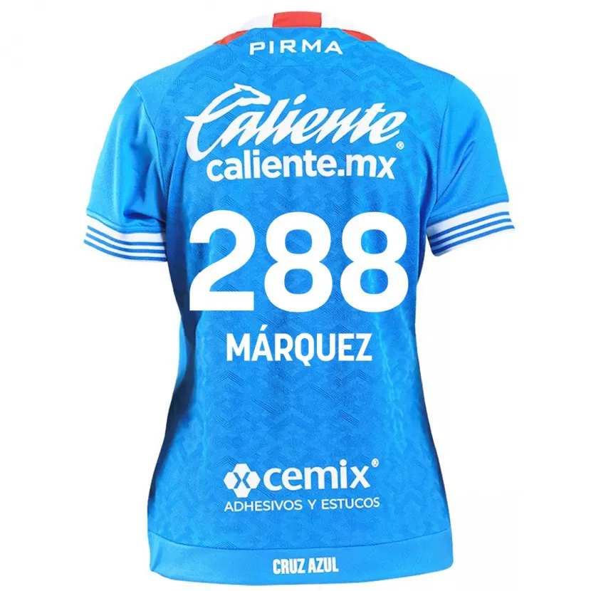 Danxen Femme Maillot Víctor Márquez #288 Bleu Ciel Tenues Domicile 2024/25 T-Shirt