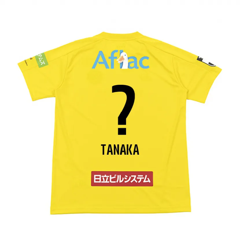 Danxen Femme Maillot Ari Tanaka #0 Jaune Noir Tenues Domicile 2024/25 T-Shirt