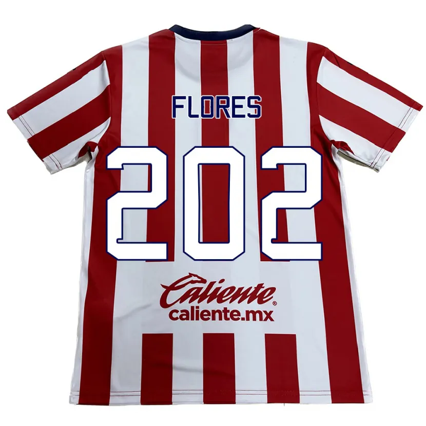 Danxen Femme Maillot Daniel Flores #202 Rouge Blanc Tenues Domicile 2024/25 T-Shirt