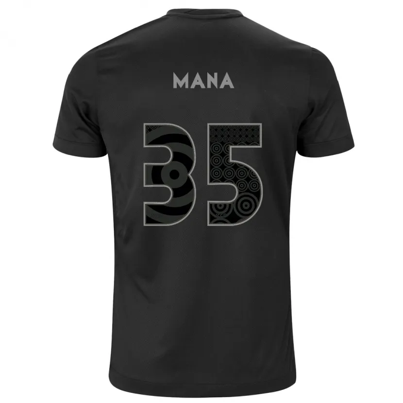 Danxen Femme Maillot Léo Mana #35 Noir Tenues Extérieur 2024/25 T-Shirt