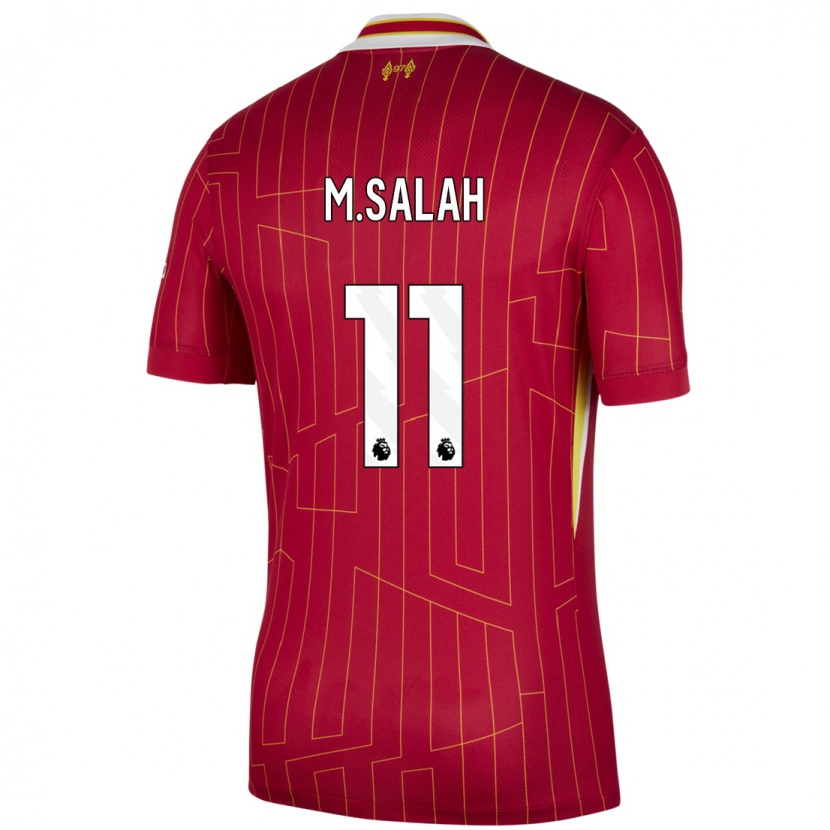 Danxen Enfant Maillot Mohamed Salah #11 Rouge Jaune Blanc Tenues Domicile 2024/25 T-Shirt