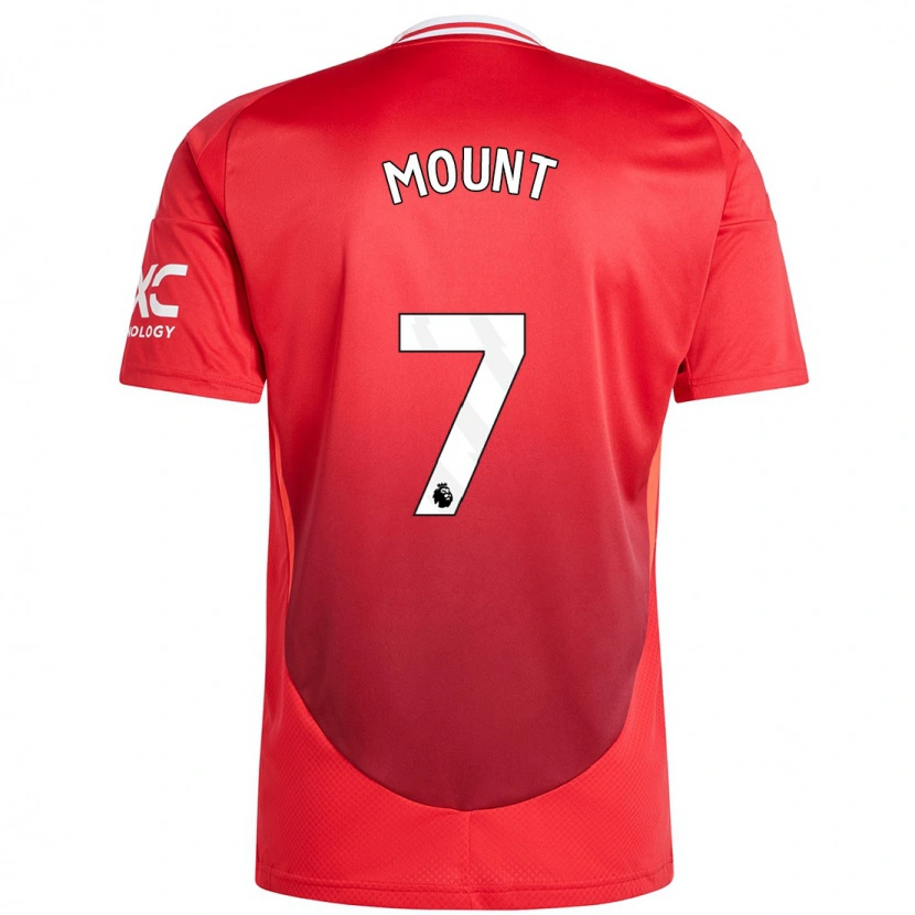 Danxen Enfant Maillot Mason Mount #7 Rouge Vif Tenues Domicile 2024/25 T-Shirt