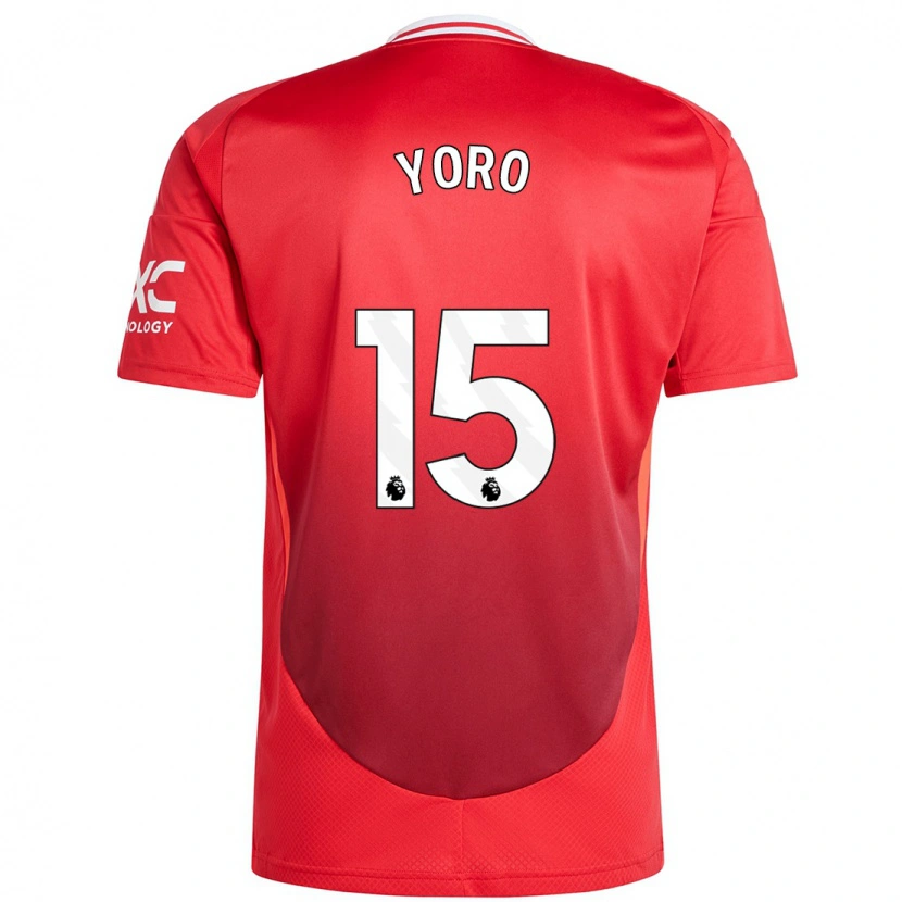 Danxen Enfant Maillot Leny Yoro #15 Rouge Vif Tenues Domicile 2024/25 T-Shirt