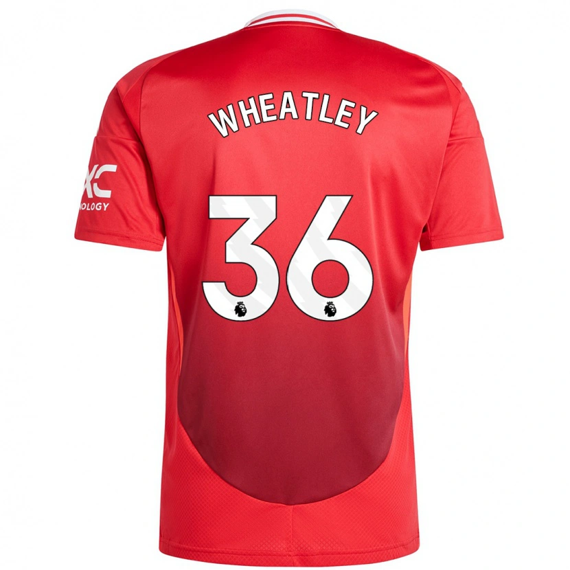 Danxen Enfant Maillot Ethan Wheatley #36 Rouge Vif Tenues Domicile 2024/25 T-Shirt