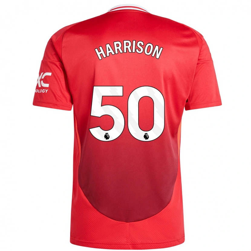 Danxen Enfant Maillot Elyh Harrison #50 Rouge Vif Tenues Domicile 2024/25 T-Shirt