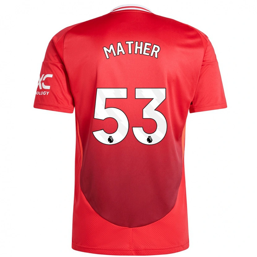 Danxen Enfant Maillot Sam Mather #53 Rouge Vif Tenues Domicile 2024/25 T-Shirt