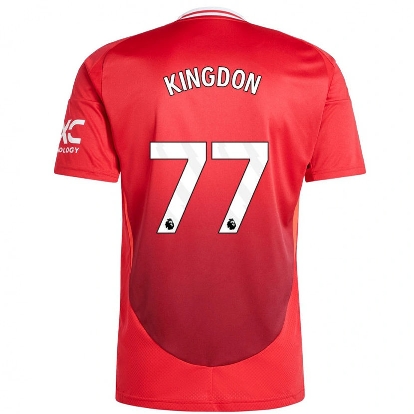 Danxen Enfant Maillot Jack Kingdon #77 Rouge Vif Tenues Domicile 2024/25 T-Shirt