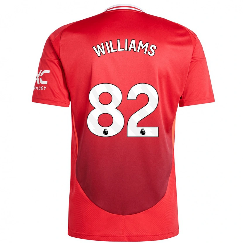 Danxen Enfant Maillot Ethan Williams #82 Rouge Vif Tenues Domicile 2024/25 T-Shirt