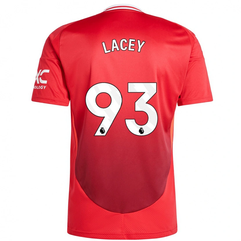 Danxen Enfant Maillot Shea Lacey #93 Rouge Vif Tenues Domicile 2024/25 T-Shirt