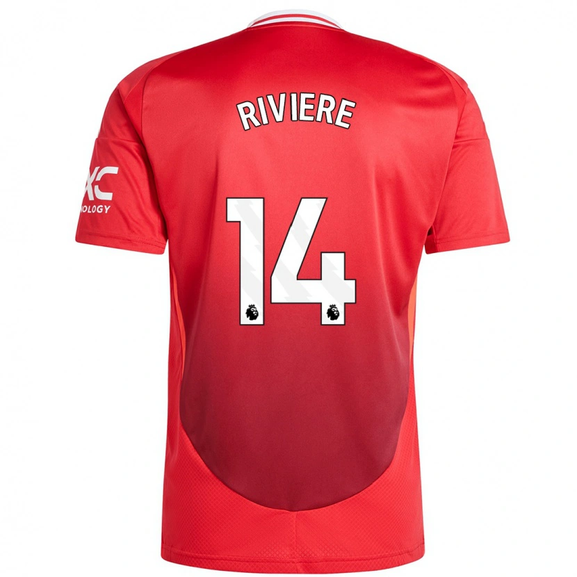 Danxen Enfant Maillot Jayde Riviere #14 Rouge Vif Tenues Domicile 2024/25 T-Shirt