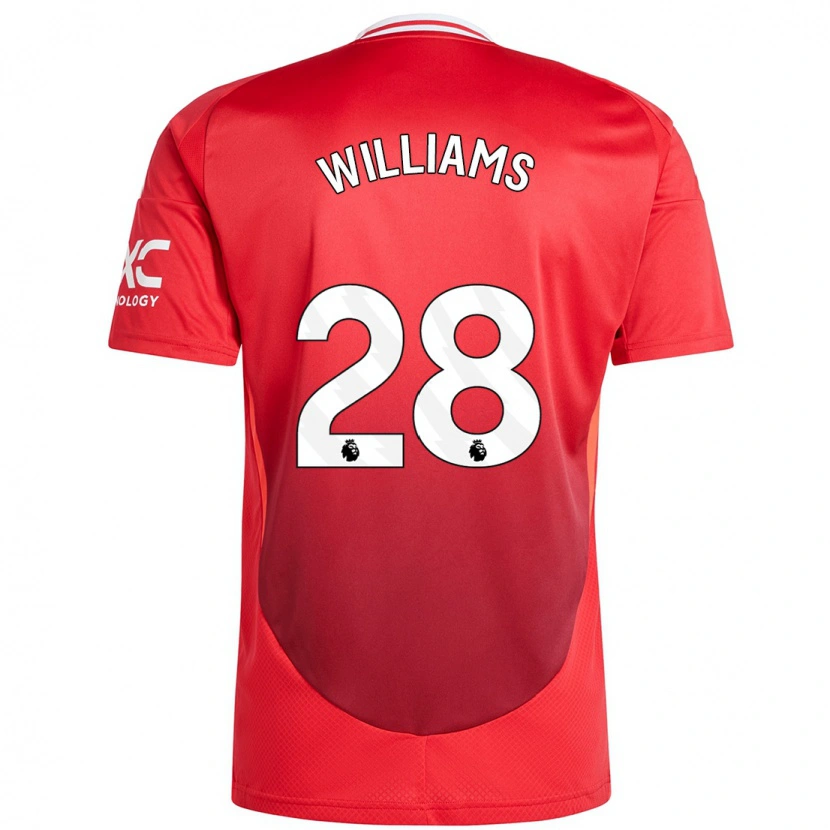 Danxen Enfant Maillot Rachel Williams #28 Rouge Vif Tenues Domicile 2024/25 T-Shirt