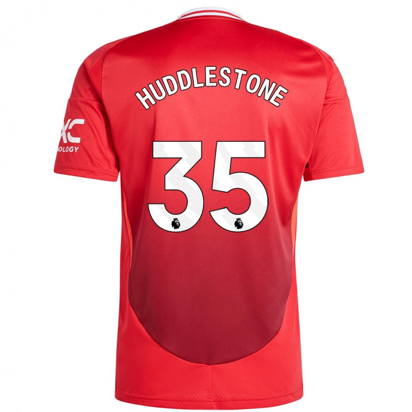 Danxen Enfant Maillot Tom Huddlestone #35 Rouge Vif Tenues Domicile 2024/25 T-Shirt