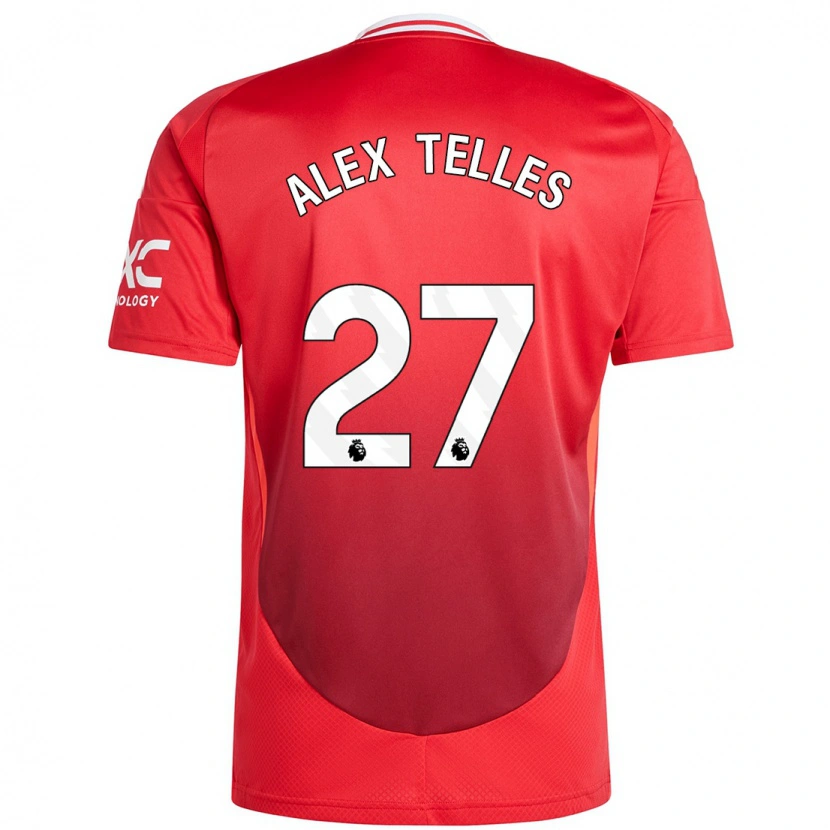 Danxen Enfant Maillot Alex Nicolao Telles #27 Rouge Vif Tenues Domicile 2024/25 T-Shirt