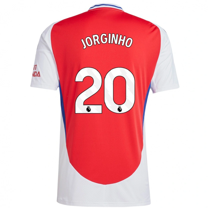 Danxen Enfant Maillot Jorginho #20 Rouge Blanc Tenues Domicile 2024/25 T-Shirt