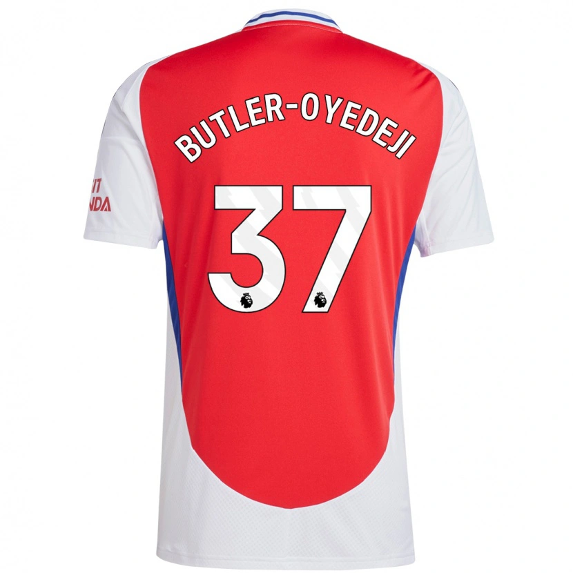 Danxen Enfant Maillot Nathan Butler-Oyedeji #37 Rouge Blanc Tenues Domicile 2024/25 T-Shirt