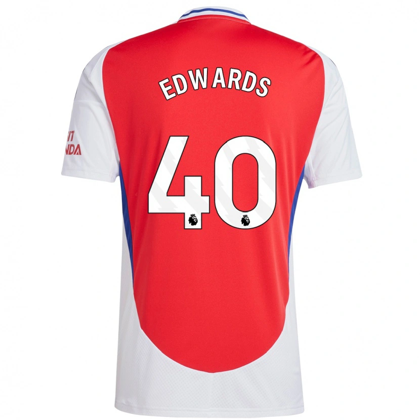 Danxen Enfant Maillot Khayon Edwards #40 Rouge Blanc Tenues Domicile 2024/25 T-Shirt