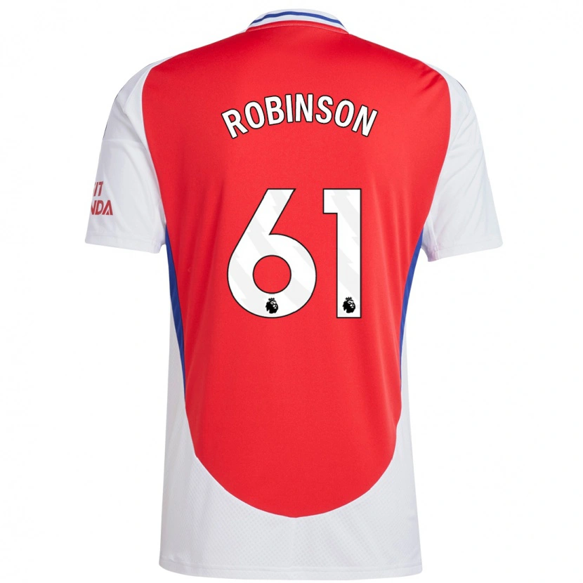 Danxen Enfant Maillot Josh Robinson #61 Rouge Blanc Tenues Domicile 2024/25 T-Shirt