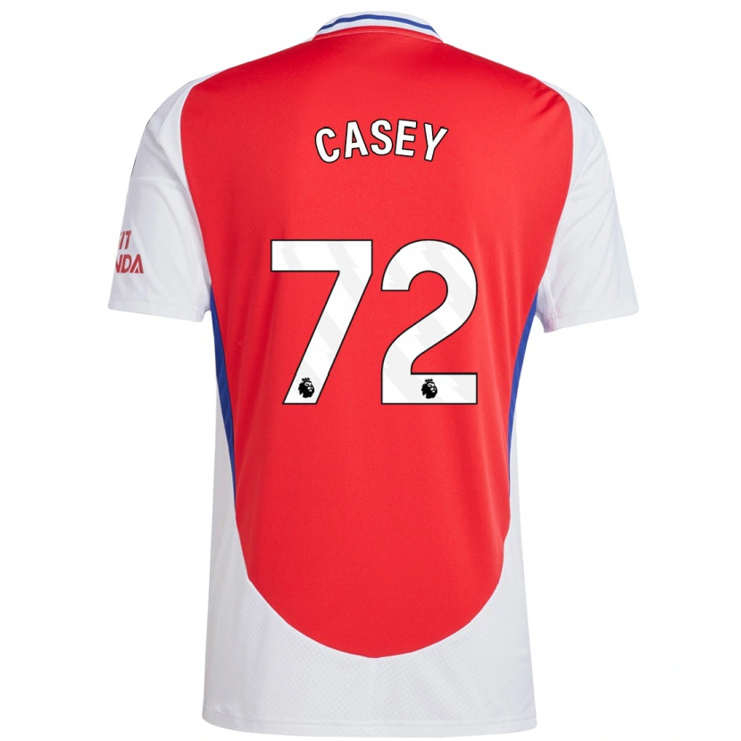 Danxen Enfant Maillot Dan Casey #72 Rouge Blanc Tenues Domicile 2024/25 T-Shirt