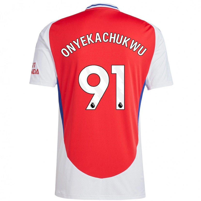 Danxen Enfant Maillot Samuel Onyekachukwu #91 Rouge Blanc Tenues Domicile 2024/25 T-Shirt