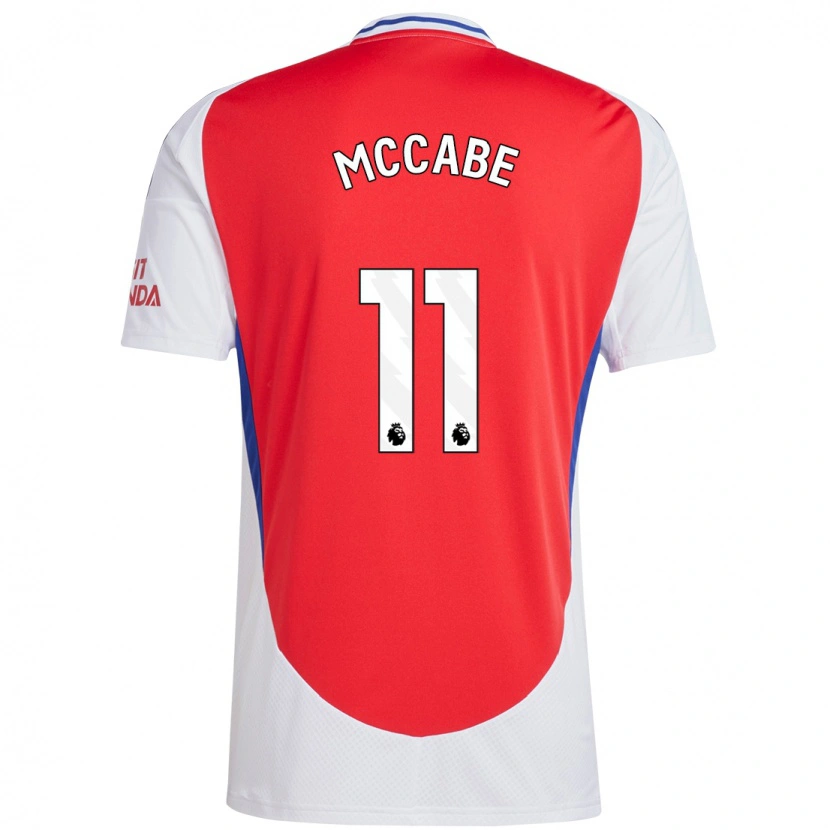 Danxen Enfant Maillot Katie Mccabe #11 Rouge Blanc Tenues Domicile 2024/25 T-Shirt