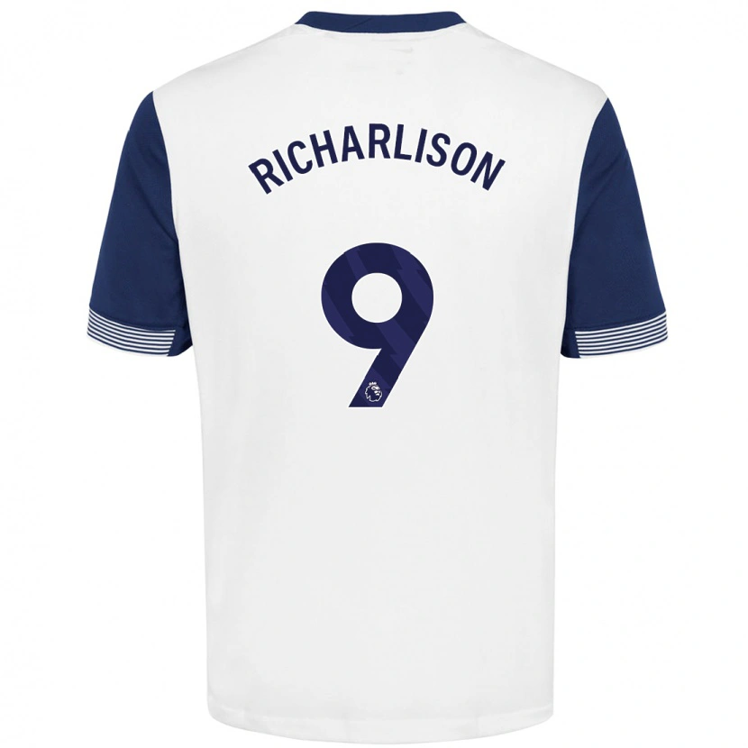 Danxen Enfant Maillot Richarlison #9 Blanc Bleu Tenues Domicile 2024/25 T-Shirt