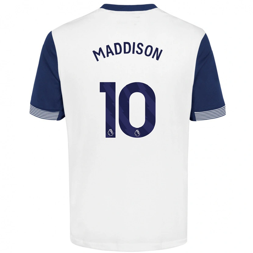 Danxen Enfant Maillot James Maddison #10 Blanc Bleu Tenues Domicile 2024/25 T-Shirt