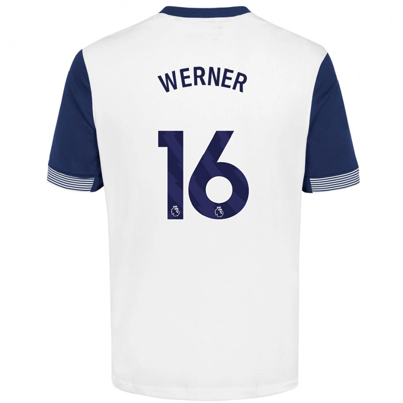 Danxen Enfant Maillot Timo Werner #16 Blanc Bleu Tenues Domicile 2024/25 T-Shirt