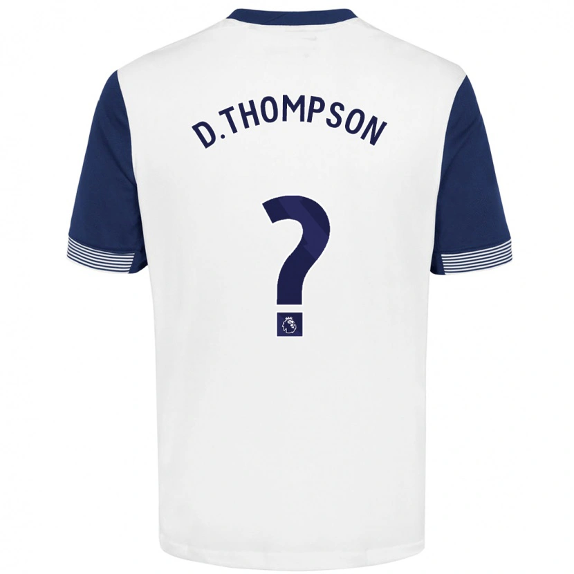 Danxen Enfant Maillot Dylan Thompson #0 Blanc Bleu Tenues Domicile 2024/25 T-Shirt