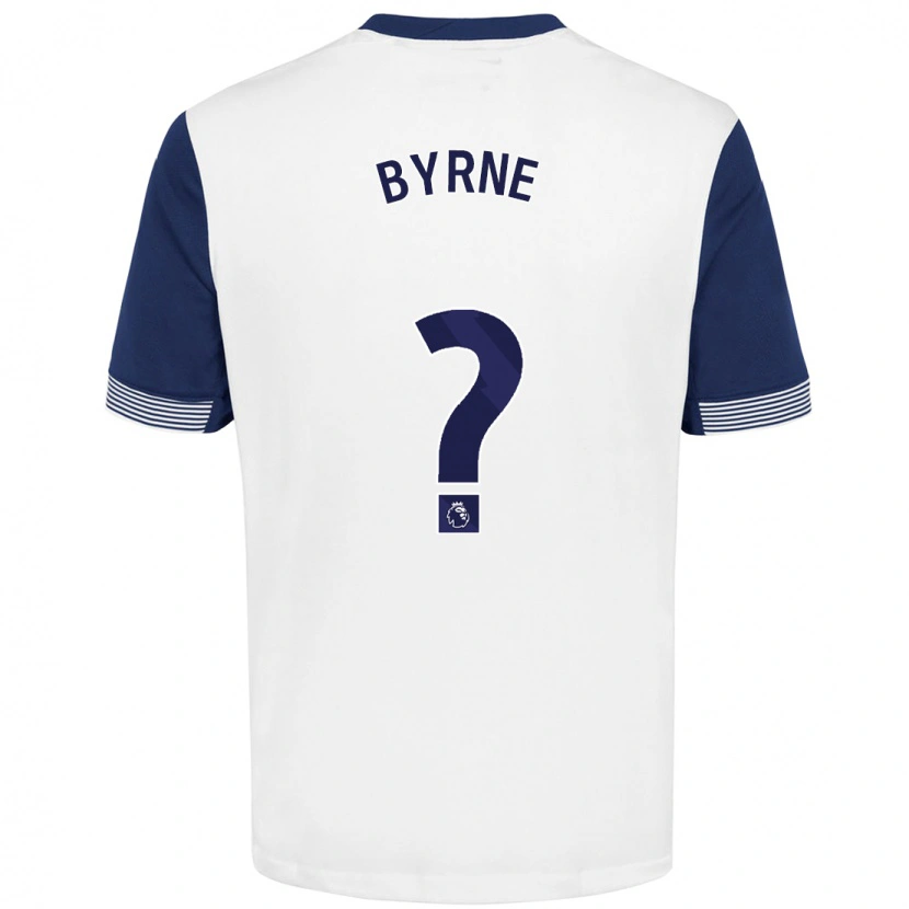 Danxen Enfant Maillot Harry Byrne #0 Blanc Bleu Tenues Domicile 2024/25 T-Shirt