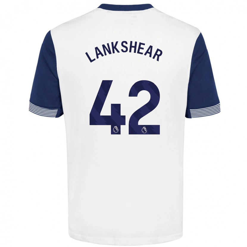 Danxen Enfant Maillot Will Lankshear #42 Blanc Bleu Tenues Domicile 2024/25 T-Shirt