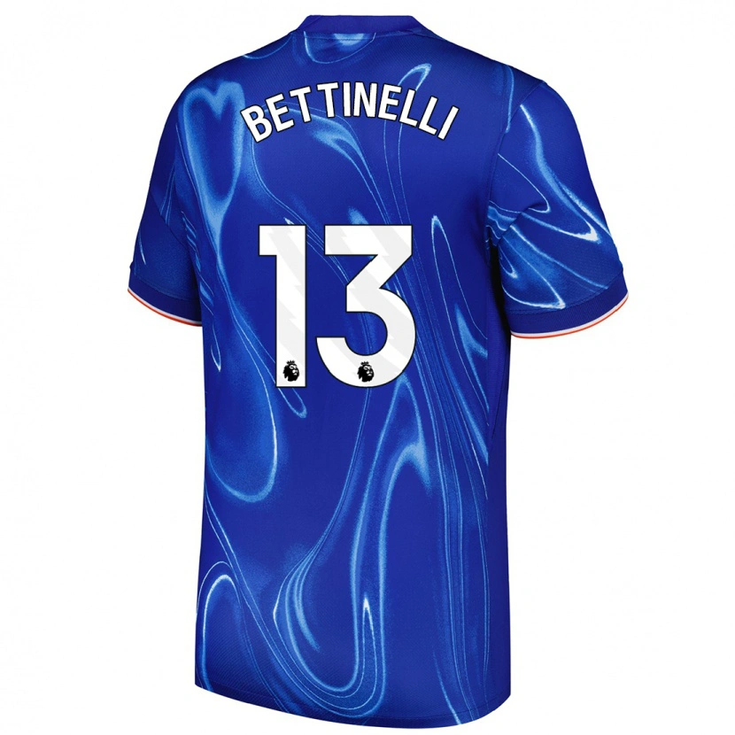 Danxen Enfant Maillot Marcus Bettinelli #13 Bleu Blanc Tenues Domicile 2024/25 T-Shirt