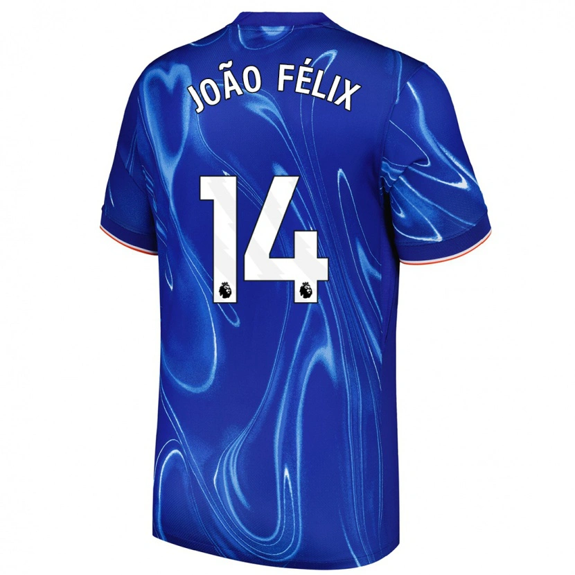 Danxen Enfant Maillot João Félix #14 Bleu Blanc Tenues Domicile 2024/25 T-Shirt