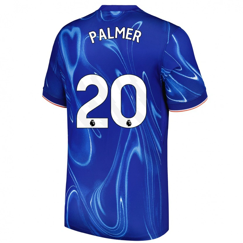 Danxen Enfant Maillot Cole Palmer #20 Bleu Blanc Tenues Domicile 2024/25 T-Shirt