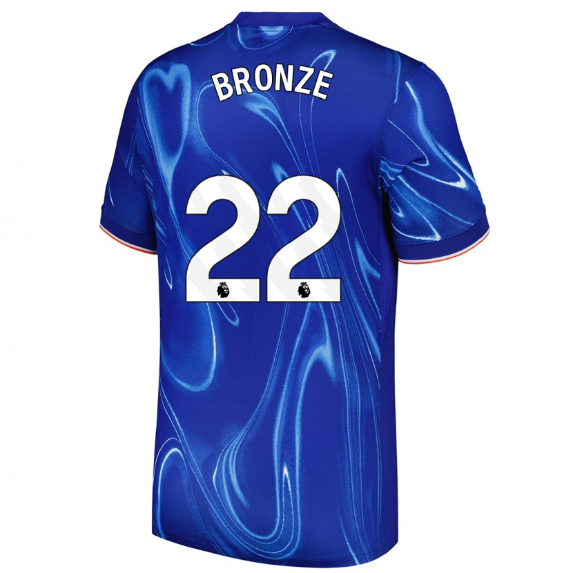 Danxen Enfant Maillot Lucy Bronze #22 Bleu Blanc Tenues Domicile 2024/25 T-Shirt