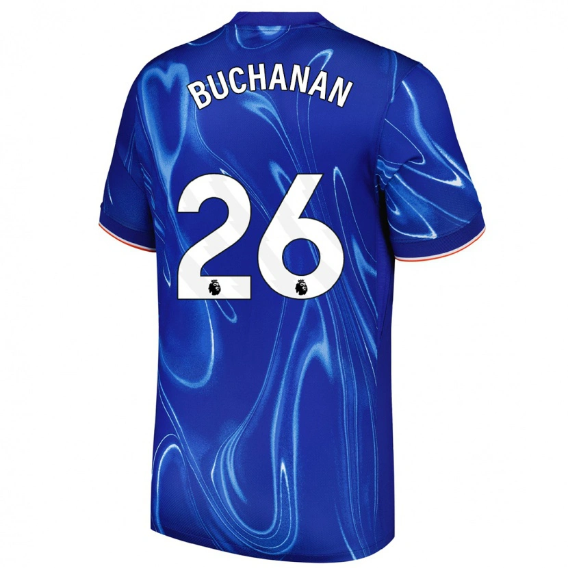 Danxen Enfant Maillot Kadeisha Buchanan #26 Bleu Blanc Tenues Domicile 2024/25 T-Shirt