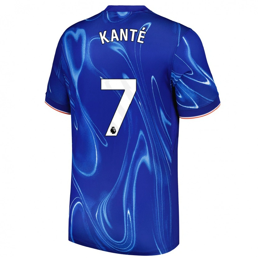 Danxen Enfant Maillot N'golo Kante #7 Bleu Blanc Tenues Domicile 2024/25 T-Shirt