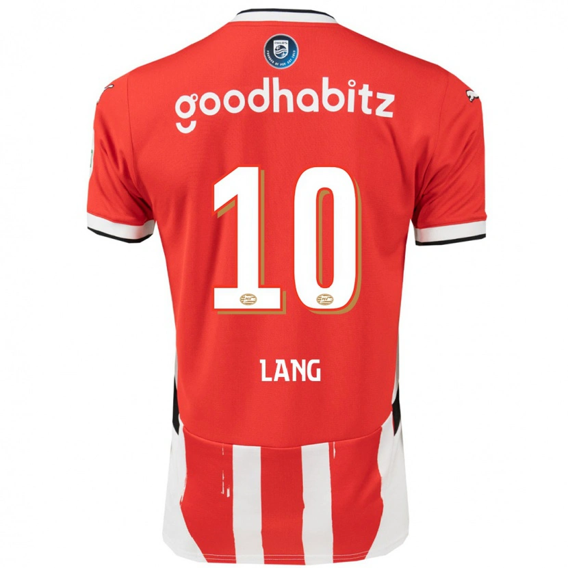 Danxen Enfant Maillot Noa Lang #10 Rouge Blanc Tenues Domicile 2024/25 T-Shirt