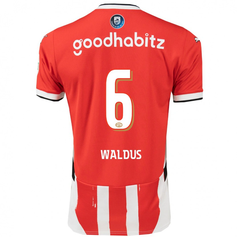 Danxen Enfant Maillot Maruschka Waldus #6 Rouge Blanc Tenues Domicile 2024/25 T-Shirt