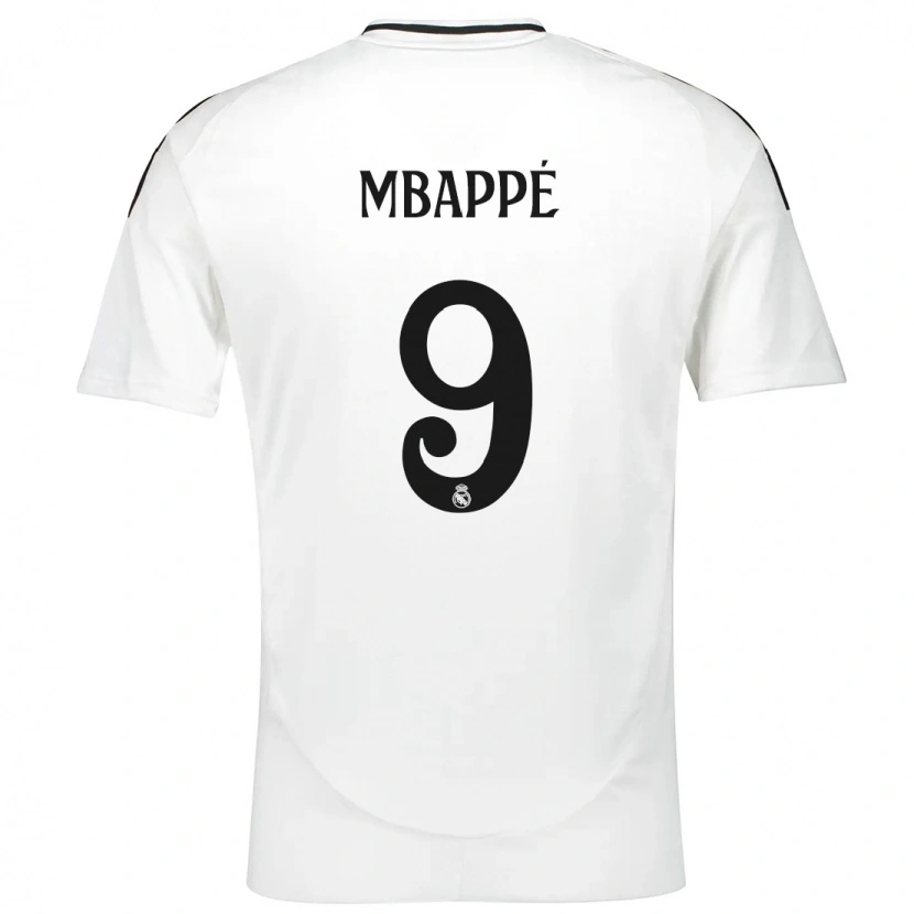 Danxen Enfant Maillot Kylian Mbappé #9 Blanc Tenues Domicile 2024/25 T-Shirt