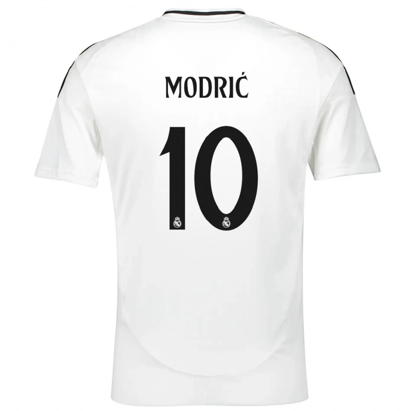 Danxen Enfant Maillot Luka Modric #10 Blanc Tenues Domicile 2024/25 T-Shirt