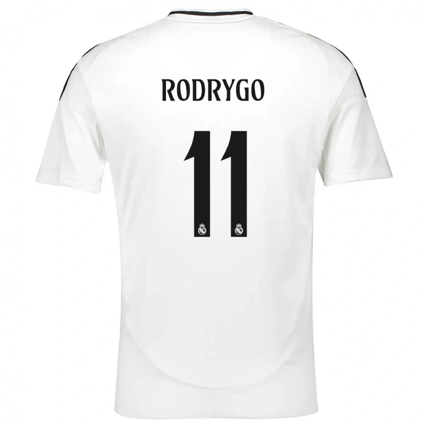 Danxen Enfant Maillot Rodrygo #11 Blanc Tenues Domicile 2024/25 T-Shirt