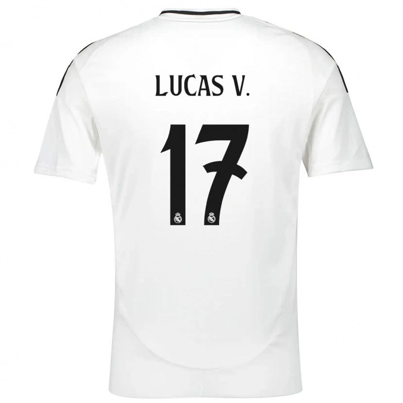 Danxen Enfant Maillot Lucas Vázquez #17 Blanc Tenues Domicile 2024/25 T-Shirt