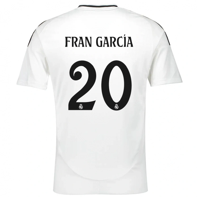 Danxen Enfant Maillot Fran García #20 Blanc Tenues Domicile 2024/25 T-Shirt