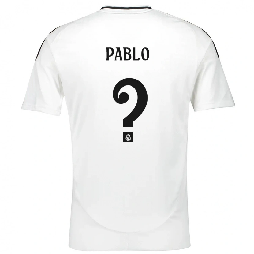 Danxen Enfant Maillot Pablo Ramón #0 Blanc Tenues Domicile 2024/25 T-Shirt