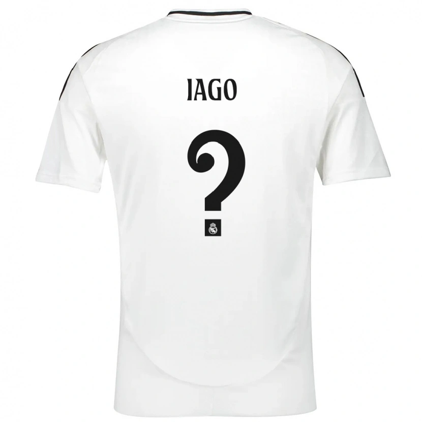 Danxen Enfant Maillot Paulo Iago #0 Blanc Tenues Domicile 2024/25 T-Shirt