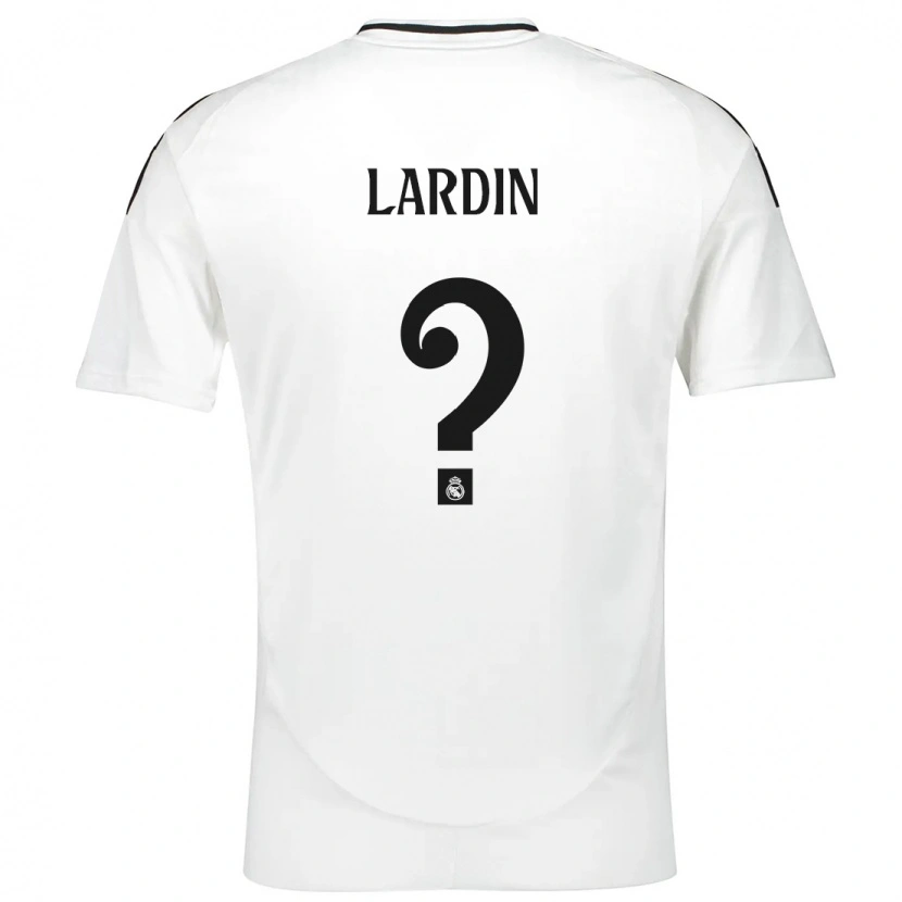 Danxen Enfant Maillot Carlos Lardin #0 Blanc Tenues Domicile 2024/25 T-Shirt