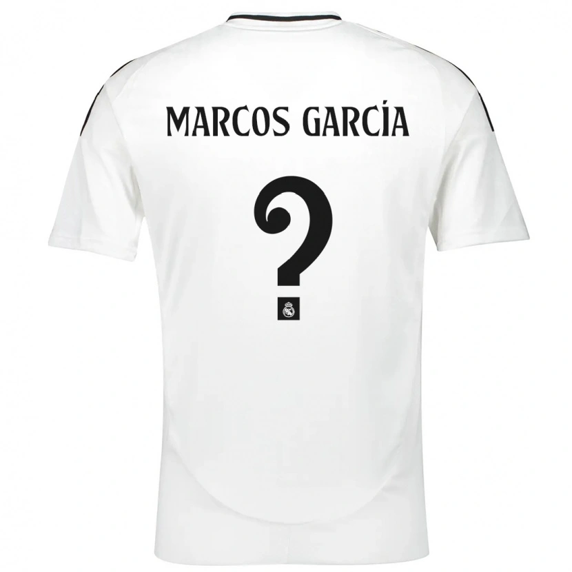 Danxen Enfant Maillot Marcos García #0 Blanc Tenues Domicile 2024/25 T-Shirt