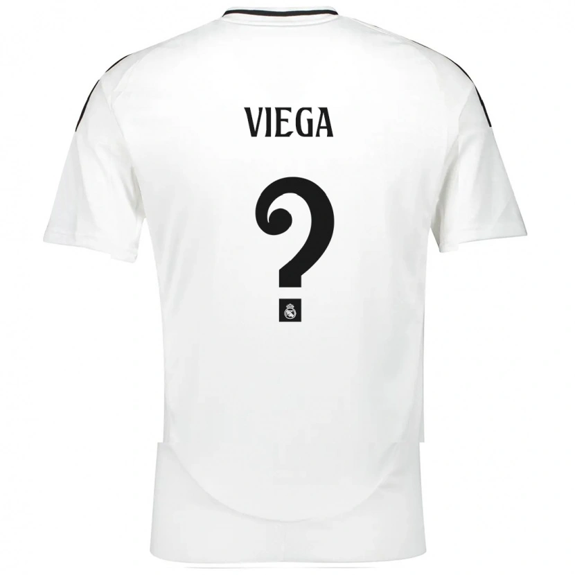 Danxen Enfant Maillot Marcos Viega #0 Blanc Tenues Domicile 2024/25 T-Shirt