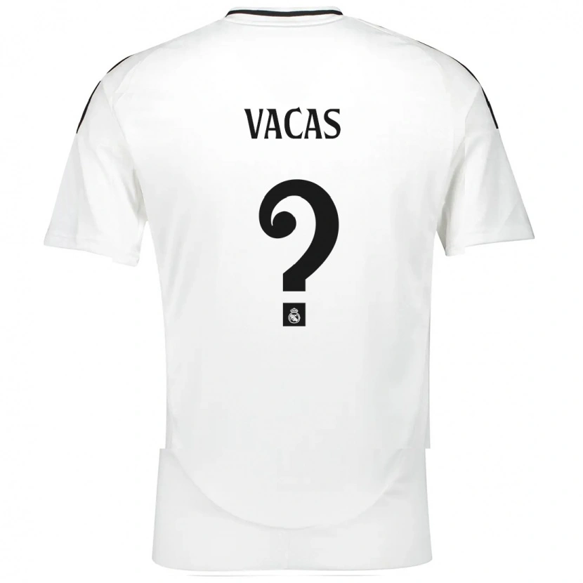 Danxen Enfant Maillot Juan Vacas #0 Blanc Tenues Domicile 2024/25 T-Shirt